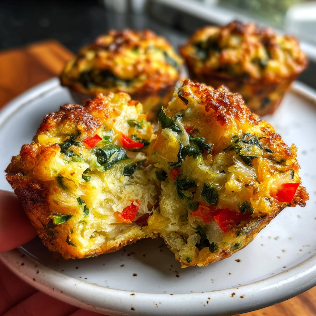 Super Bowl Savory Veggie Muffin Cups