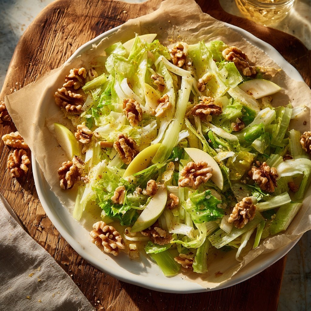 Celery Salad With Apple And Walnuts