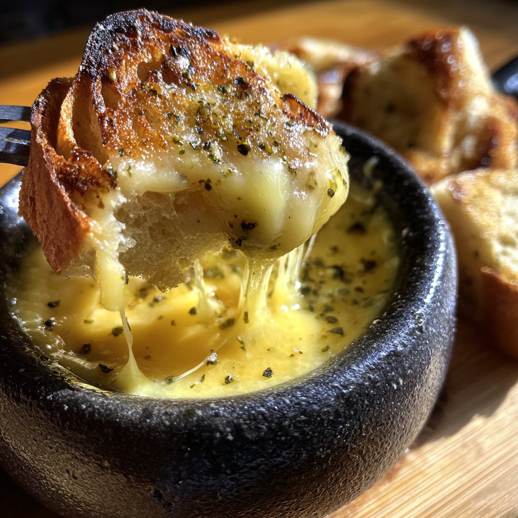 Fondue with Herb Infused Cheese