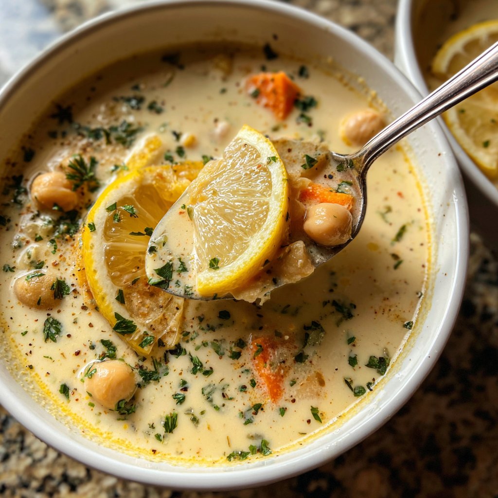 Creamy Lemon Chickpea Soup