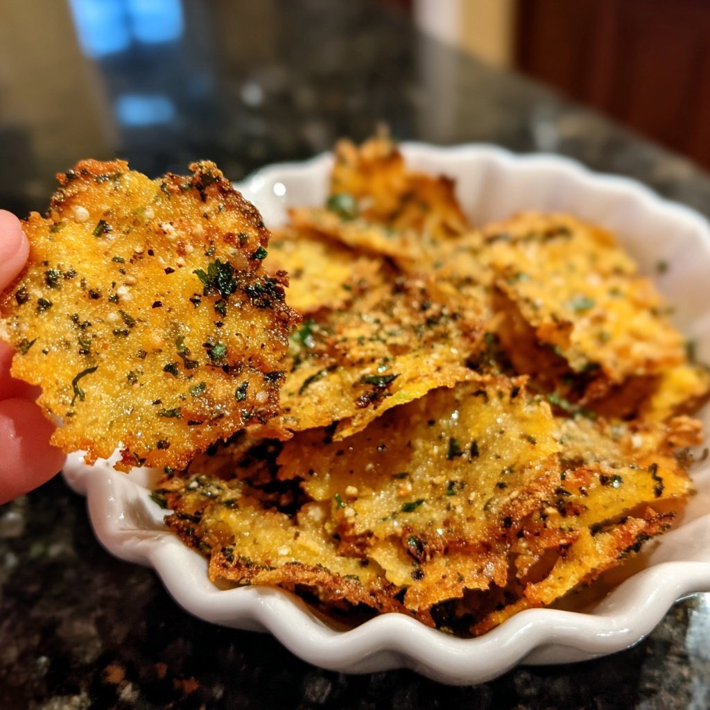 Crispy Eggplant Garlic Chips