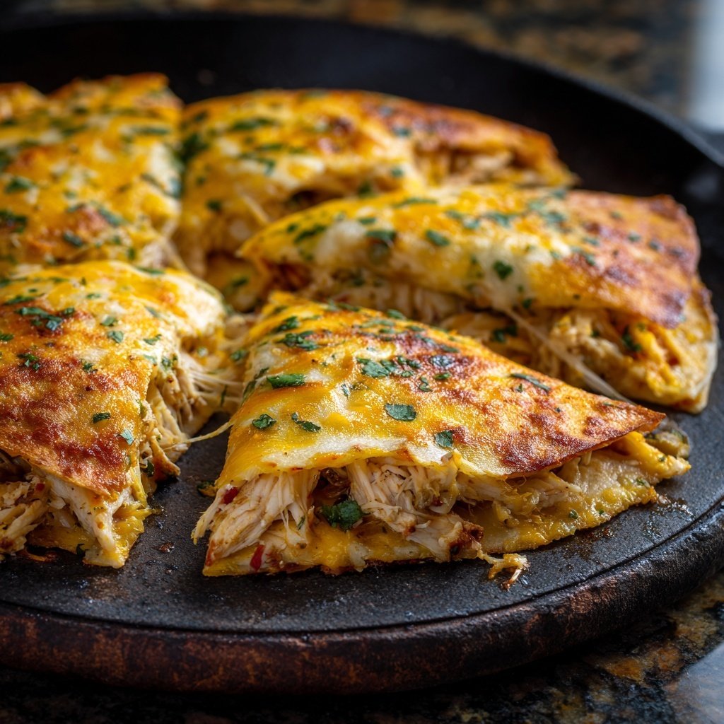 Shredded Chicken Quesadilla Bake