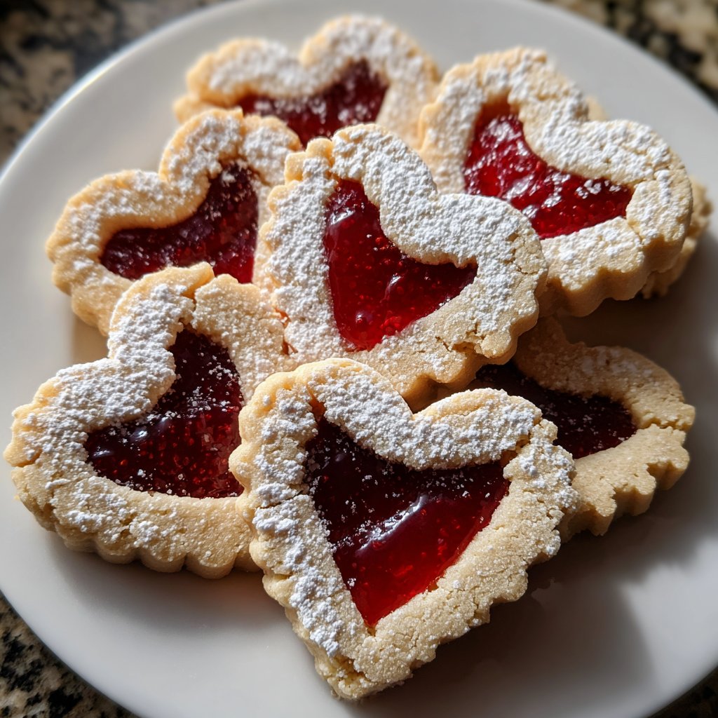 Heart-Shaped Linzer Cookies