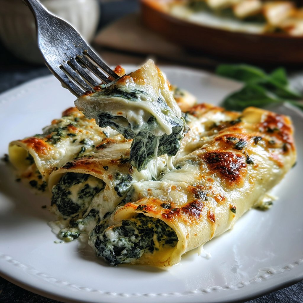 Valentine Dinner Spinach Ricotta Cannelloni
