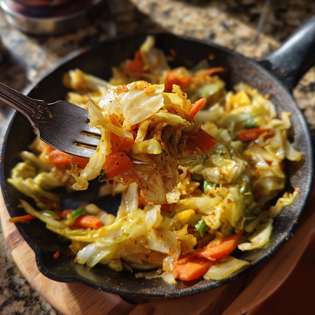 Jamaican Cabbage and Carrot Skillet