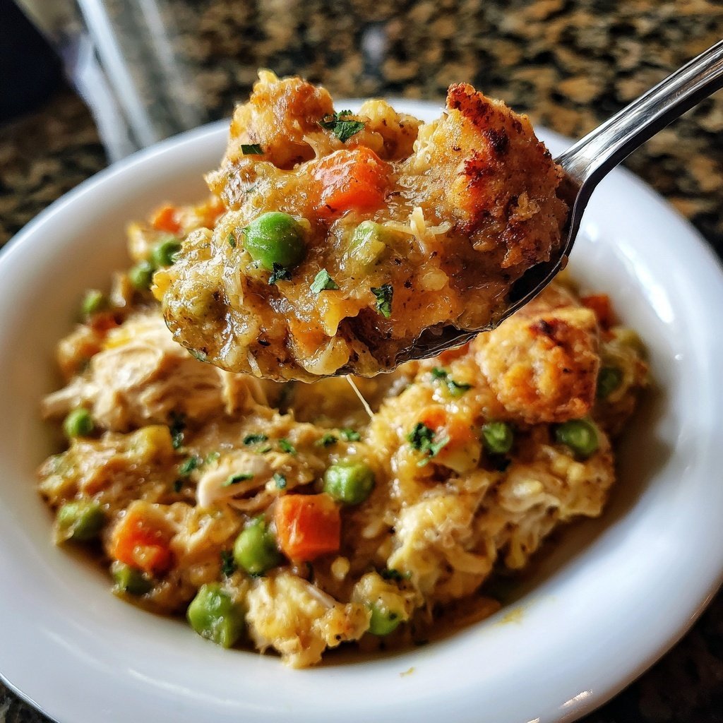 Spicy Crockpot Chicken Pot Pie Filling