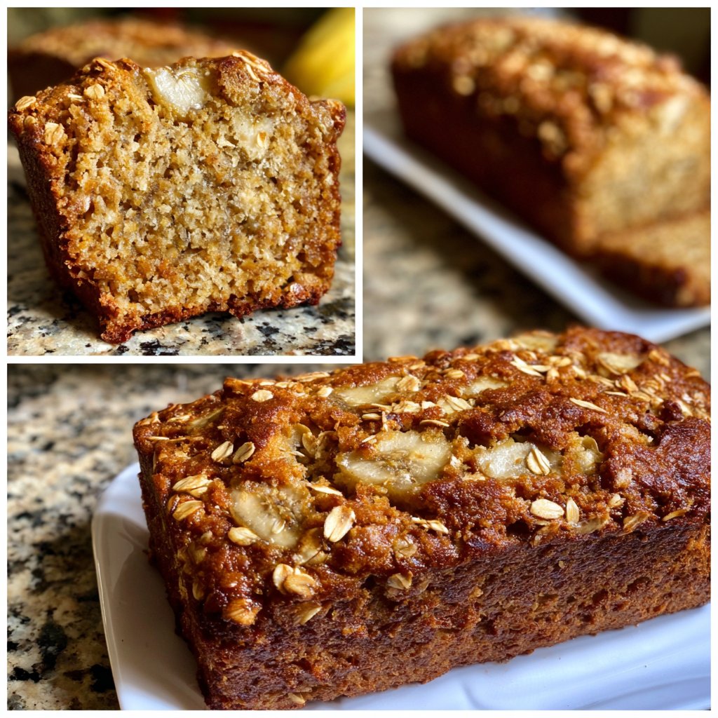 Healthy Banana Bread with Oats Recipe