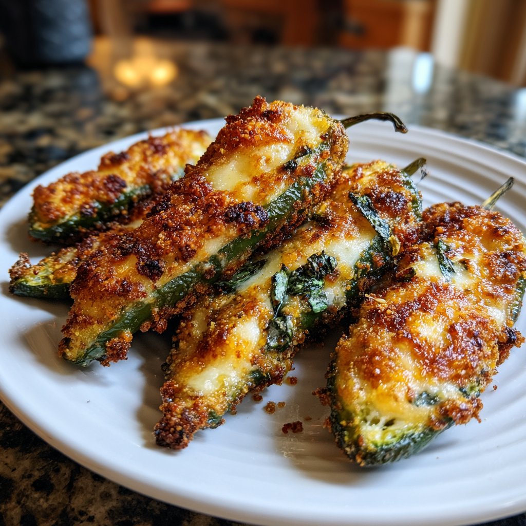 Jalapeno Poppers with Mozzarella and Basil